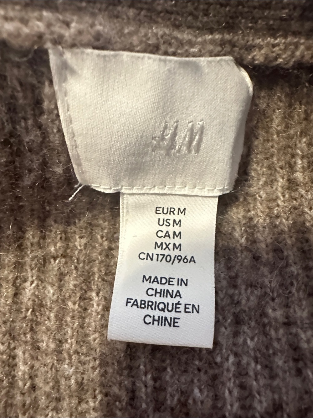 H&M Taupe Teddy Ribbed Open-Front Jacket - Picture 2 of 4